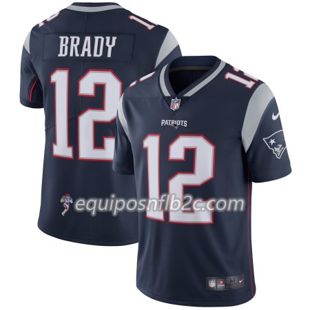 Camiseta Hombre NFL New England Patriots Tom Brady 12 Nike Navy